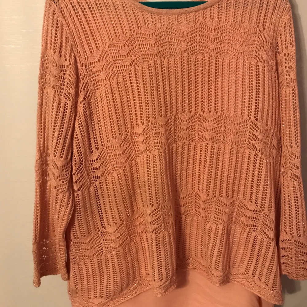long sleeve glittery top